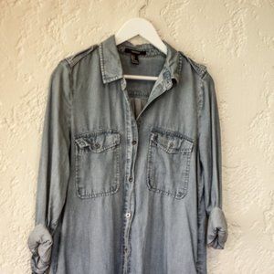 F21 Distressed Denim Dress
